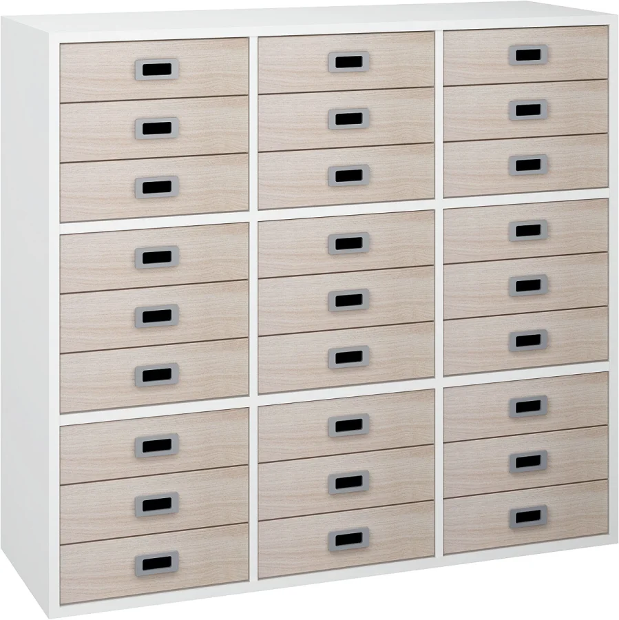 Mix L reol med 27 lave skuffer