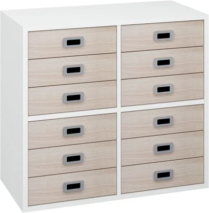 Mix XS reol med 12 lave skuffer